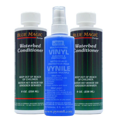 Blue Magic Waterbed Vinyl Cleaner 250ml and 2xConditioner 238ml - Click Image to Close